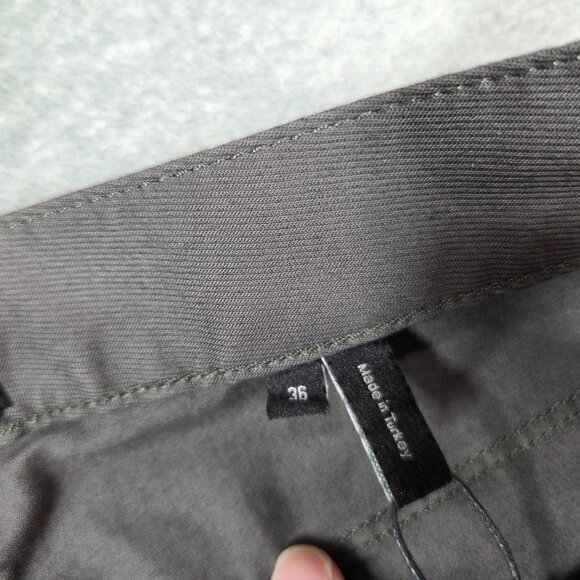 Theory Pants Mens 36 Raffi Slim Fit Thyme Green Twill Stretch Trousers Preppy NE - Picture 4 of 9